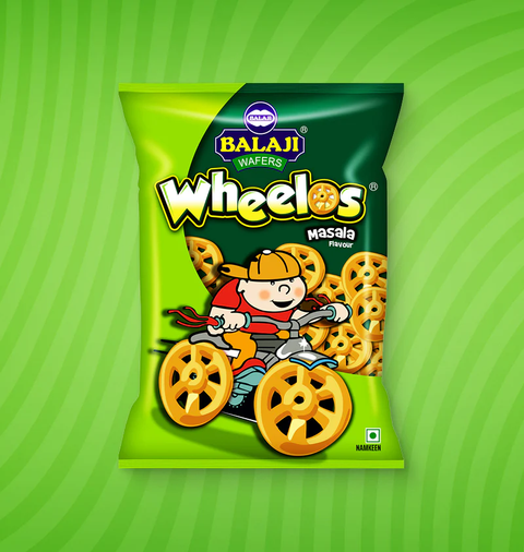 Balaji Wafers Wheelos Masala Wheels - 55g